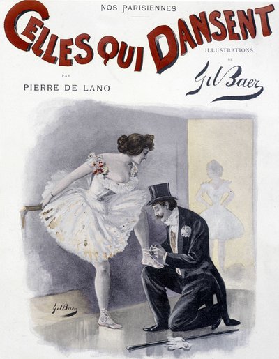 Bailarina - ilustrado por Gil Baer, en “Celles qui danse” por Pierre de Lano, finales del siglo XIX de Gil  Baer