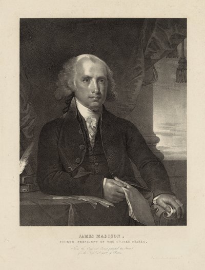 James Madison, cuarto presidente de los Estados Unidos de Gilbert (after) Stuart