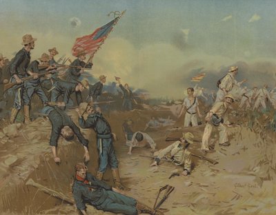 En las trincheras antes de Santiago, Cuba, guerra hispanoamericana de Gilbert Gaul