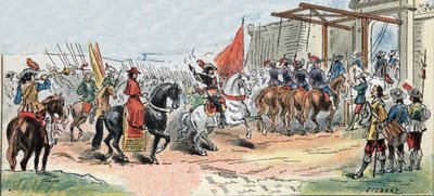 Asedio de La Rochelle - Historia de Francia: Entierro del Rey Luis XIII (1601-1643) y el Cardenal de Richelieu (Armand Jean du Plessis) de Gilbert Gilbert