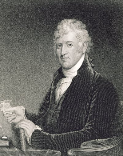 David Humphreys, grabado por George Parker después de una copia de la pintura original de James Herring de Gilbert Stuart