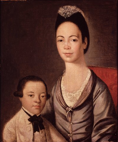 La Sra. Aaron Lopez y su hijo Joshua de Gilbert Stuart