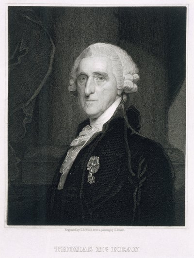 Retrato de Thomas McKean, grabado por Thomas B. Welch de Gilbert Stuart