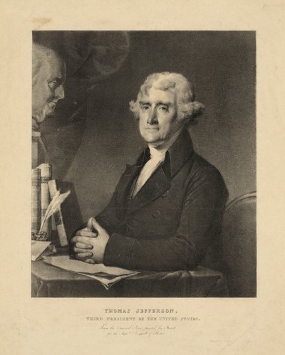 Thomas Jefferson, tercer presidente de los Estados Unidos de Gilbert Stuart