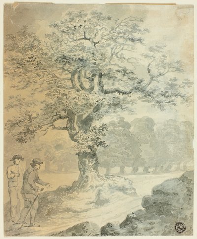 Paisaje con Dos Figuras Masculinas de Gilbert Stuart Newton