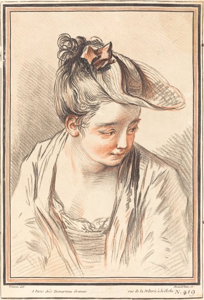 Cabeza de una Joven de Gilles Demarteau