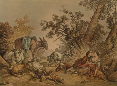 La Gran Pastoral, No. 602, Escena pastoral, c1740-1770, 1913 de Gilles Demarteau