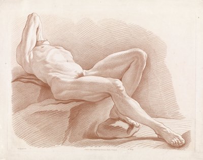 Desnudo masculino reclinado de Gilles Demarteau