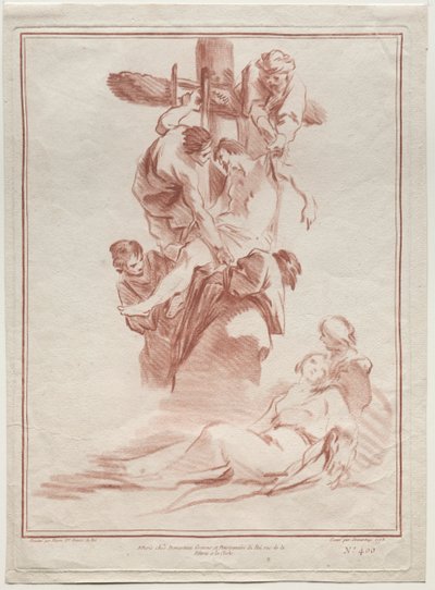 El Descendimiento de la Cruz, 1773 de Gilles Demarteau