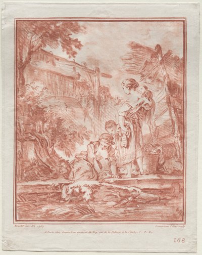 La lavandera, 1767 de Gilles Demarteau