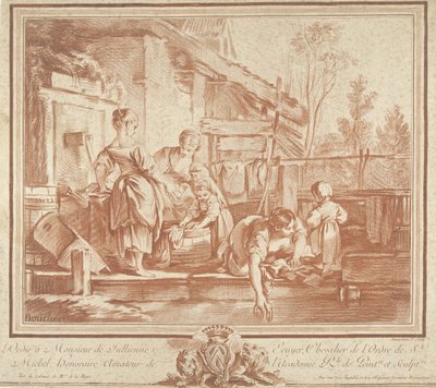 Lavanderas y niños de Gilles Demarteau