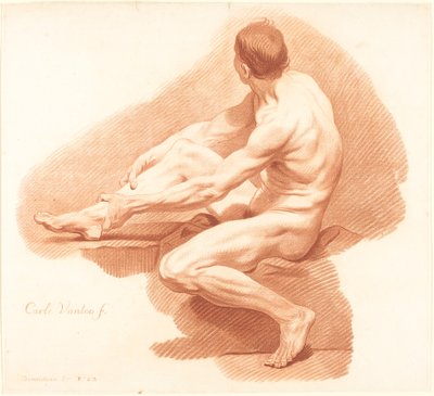 Academia de Gilles Demarteau, the Elder after Carle Van Loo