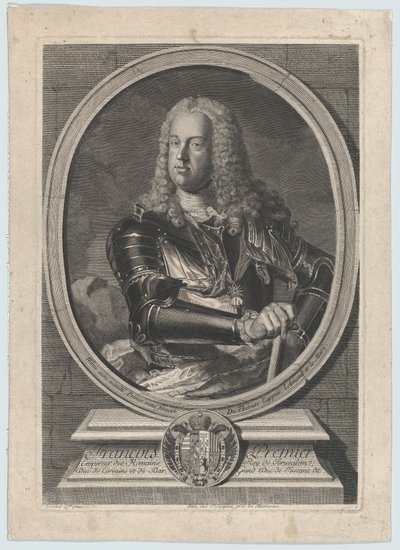 Retrato de Francisco I, ca. 1745 de Gilles Jacques Petit