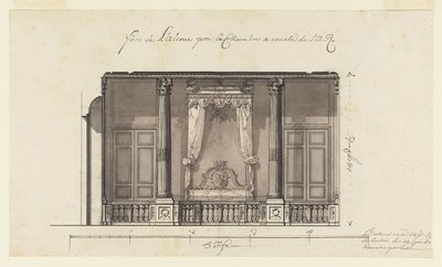 Alcoba del Duque de Orleans, Palais Royal, París de Gilles Marie Oppenord