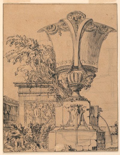 Diseño para una fuente en un parque de Gilles Marie Oppenord