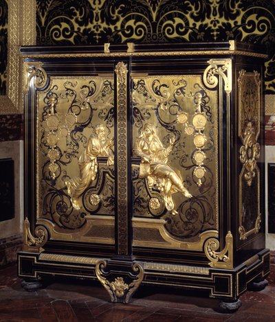 Mobiliario estilo Regencia: gabinete con monedas realizado por Gilles Marie Oppenord (1672-1742) siglo XVIII. Versalles, museo del castillo de Gilles Marie Oppenord