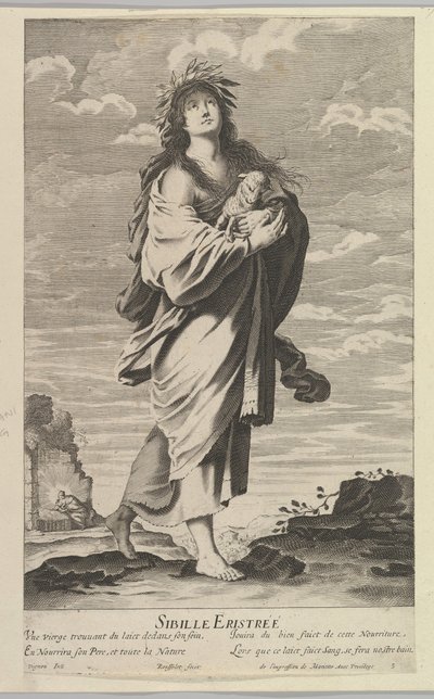 Sibila Eritrea, ca. 1635 de Gilles Rousselet and Abraham Bosse