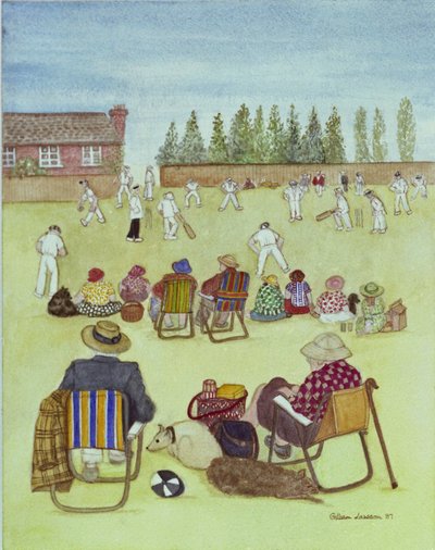 Críquet en el Verde, 1987 de Gillian Lawson