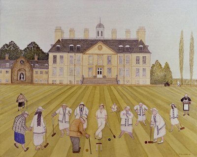 Croquet en el Césped, 1989 de Gillian Lawson
