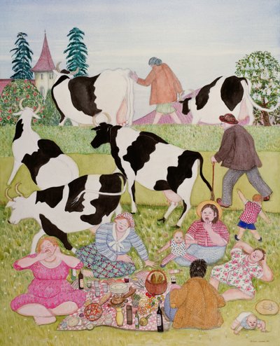 Picnic con Vacas de Gillian Lawson
