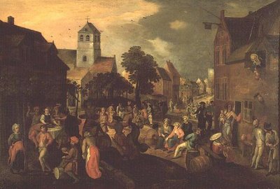 La Fiesta del Pueblo de Gillis (attr. to) Mostaert