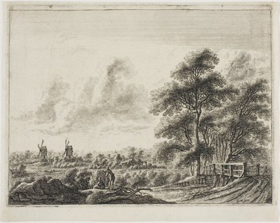 Paisaje con pequeño puente de Gillis Neyts
