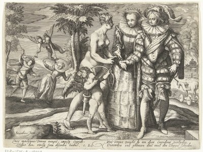 Venus, Amor en Discordia de Gillis van Breen (attributed to)