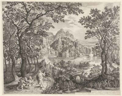 Eliseo Maldiciendo a los Niños de Betel que Están Siendo Devorados por los Osos, 1602 de Gillis van Coninxloo