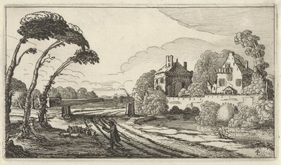 pastor en un paisaje Doce paisajes con figuras (título sobre objeto) de Gillis van Scheyndel (I)