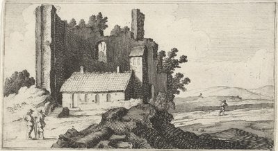 Capilla en una ruina Doce paisajes (título de la serie) de Gillis van Scheyndel (I)