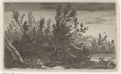 paisaje de noche Seis paisajes (título de la serie) de Gillis van Scheyndel (I)