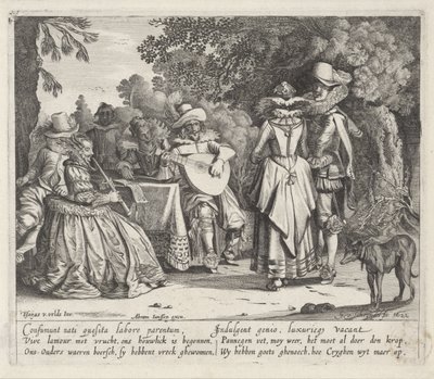 Elegante compañía musical al aire libre de Gillis van Scheyndel (I)