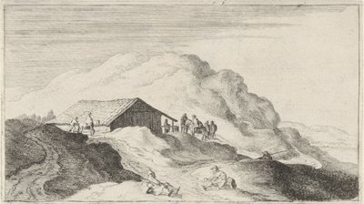 granero en las dunas Doce paisajes (título de la serie) de Gillis van Scheyndel (I)