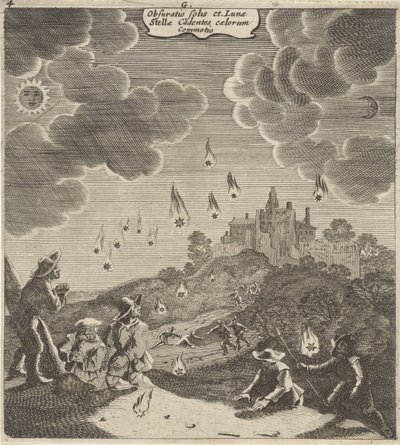 Zons- en maansverduistering El oscurecimiento del sol y la luna, la estrella fugaz, el temblor de los cielos (título sobre el objeto) de Gillis van Scheyndel (I)