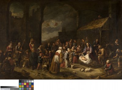 La Adoración de los pastores (óleo sobre lienzo) de Gillis van Tilborgh