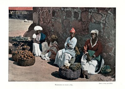 Vendedores de frutas, Río de Janeiro, Brasil, siglo XIX de Gillot