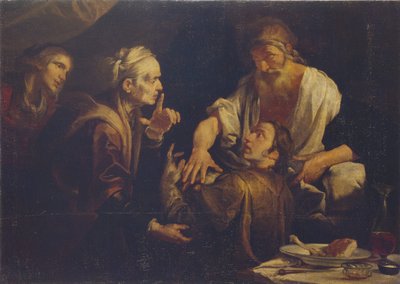 Isaac bendiciendo a Jacob, 1640s de Gioacchino Assereto