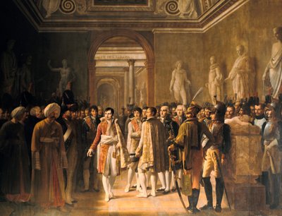 Napoleón recibiendo en el Louvre a los diputados del ejército, 8 de diciembre de 1804, 1808 de Gioacchino Giuseppe Serangeli