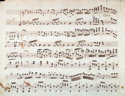 Primera página de la partitura para la sinfonía reducida para piano de Otello, ópera de Gioacchino Rossini de Gioachino Rossini