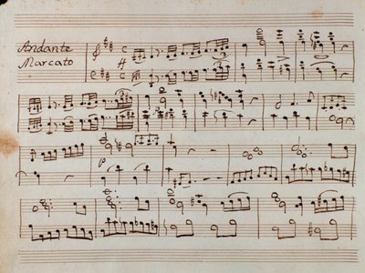 Primera página de la partitura para piano de la sinfonía reducida de Tancredi, ópera de Gioacchino Rossini de Gioachino Rossini