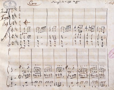Partitura manuscrita de Gioacchino Rossini (1792-1868) de Gioachino Rossini