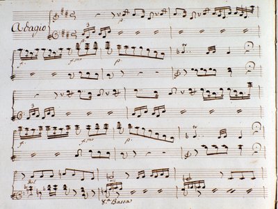 Página de la partitura de la sinfonía de El turco en Italia de Gioacchino Rossini de Gioachino Rossini