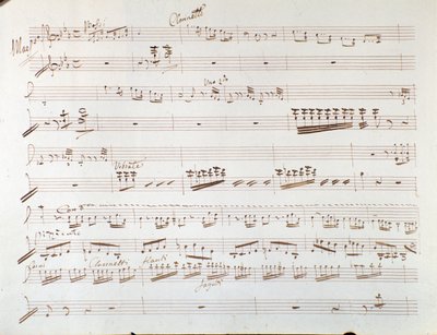 Página de la partitura de violín para sinfonía en La Cenicienta, o la Bondad Triunfante de Gioacchino Rossini de Gioachino Rossini