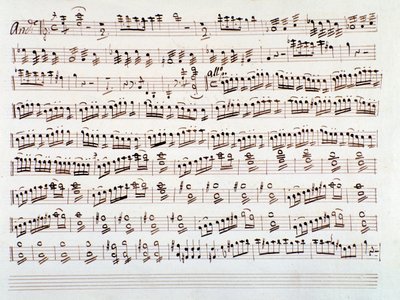 Página de partitura de violín para una sinfonía de Gioacchino Rossini de Gioachino Rossini