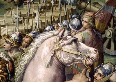 Captura de Pisa (detalle). Fresco de Giorgio Vasari y su taller (1511-1574). Palazzo Vecchio (Salón del Cinquecento) de Giorgio (and workshop) Vasari