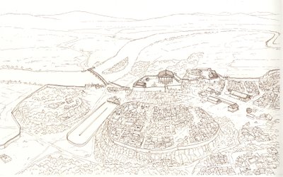 Antigua Roma (arcaica): vista de la ciudad de Roma en el siglo VI a.C. de Giorgio Albertini