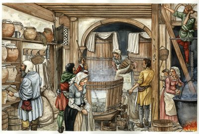 Edad Media: fábrica de cerveza (cervecería) de Giorgio Albertini