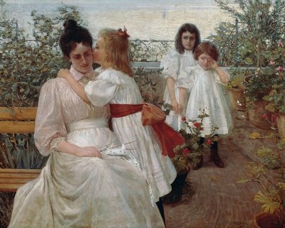 Pequeñas almas, pintura de Giorgio Belloni (1861-1944), óleo sobre lienzo de Giorgio Belloni