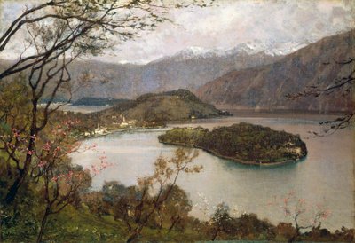 Vista de la Isla Comacina, Lago de Como de Giorgio Belloni