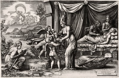 Alegoría del nacimiento de Giorgio Ghisi